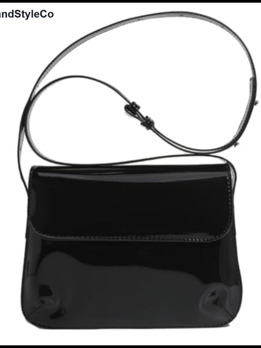 Patent Vegan Leather Clutch Evening Bag Shiny Top-Handle Purse Mini Shoulder Bag